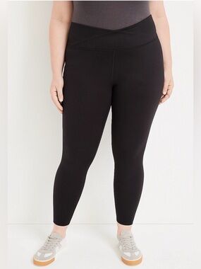 Maurices 1X black super high rise crossover leggings